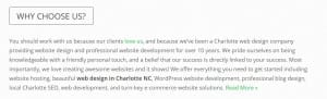 Web design in Charlotte NC