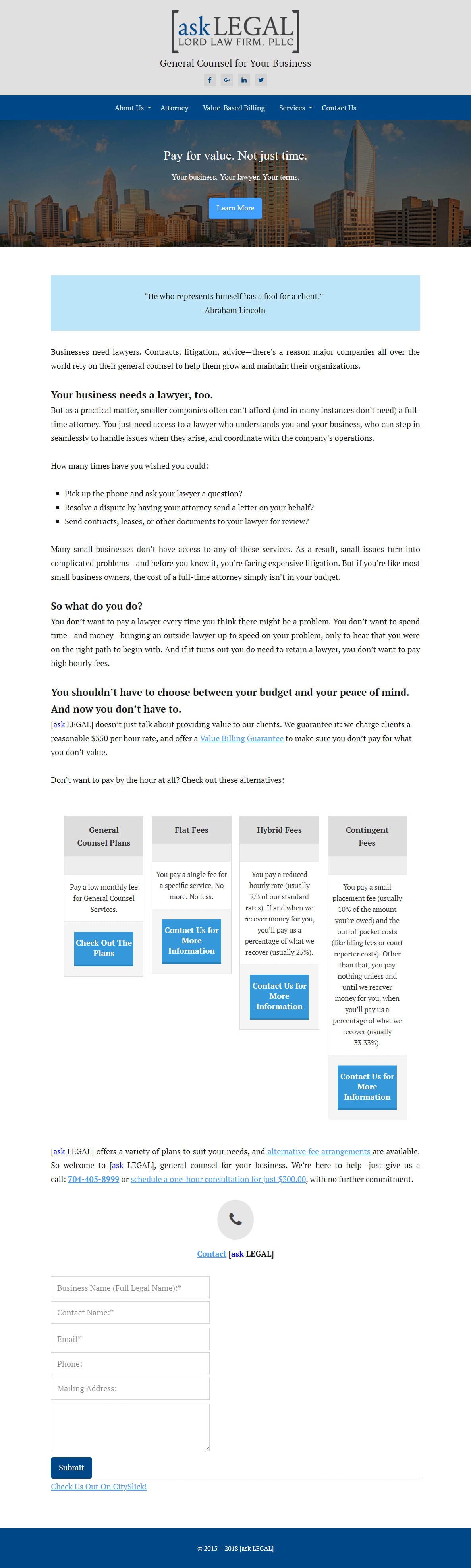 Charlotte Lawyer Website Development
