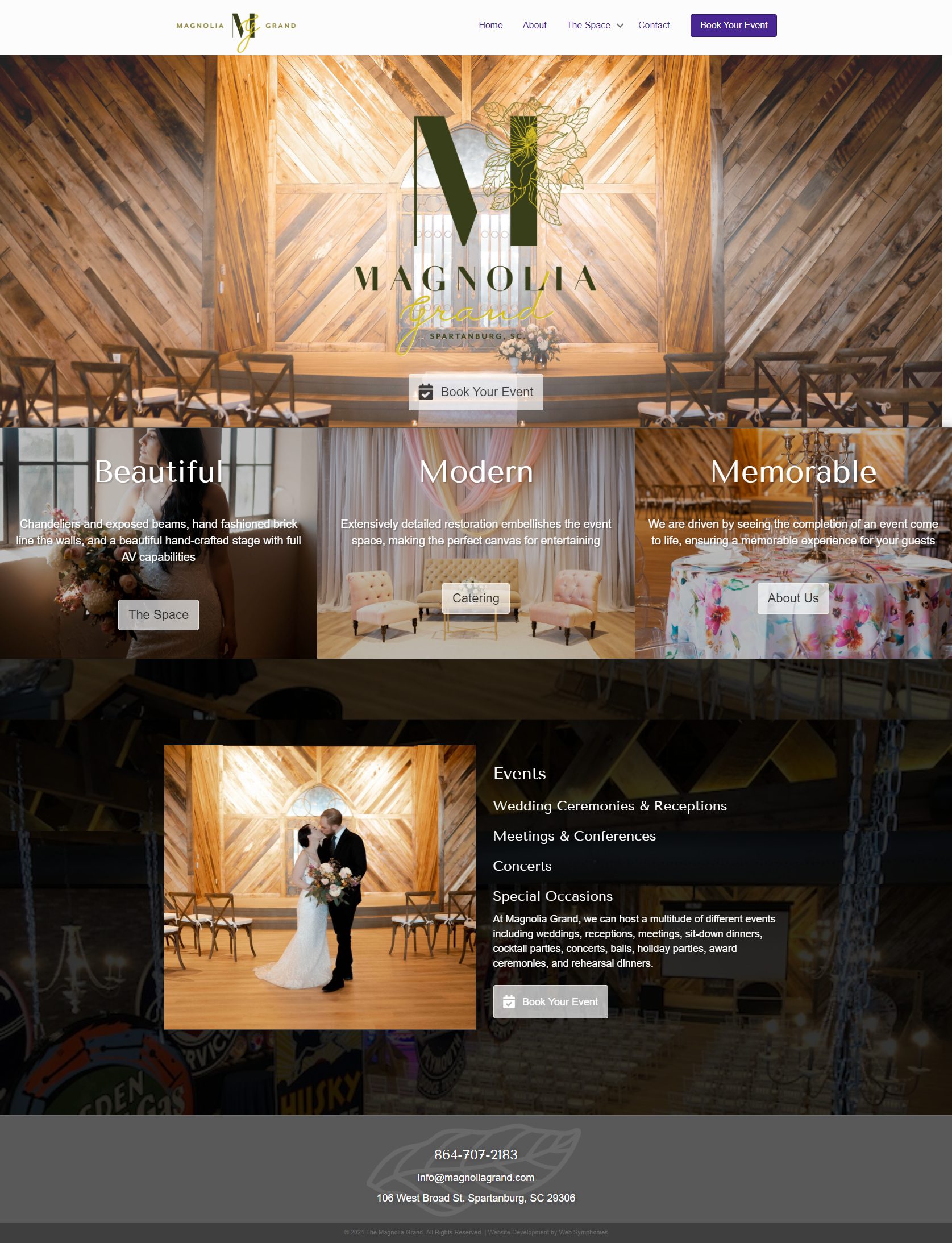The Magnolia Grand - Event Space Website